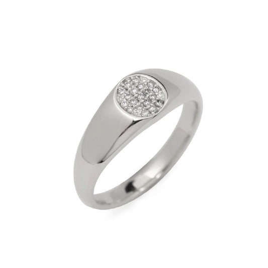 OVAL PAVES RING SLIM