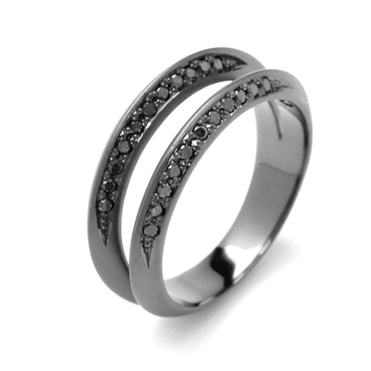 TRIANGLE RING with DIAMOND