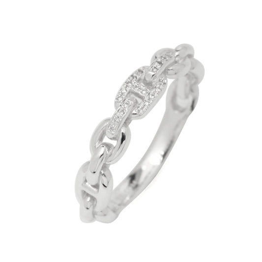 ANCHOR RING with DIAMOND